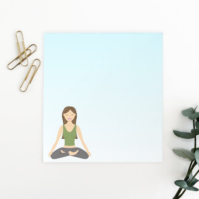 Yoga Woman In Lotus Pose Notepad (Creator Uploaded)