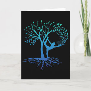Yoga Woman With Tree Of Life Beautiful Yoga Card