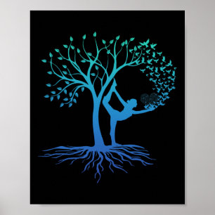 Yoga Woman With Tree Of Life Beautiful Yoga Poster