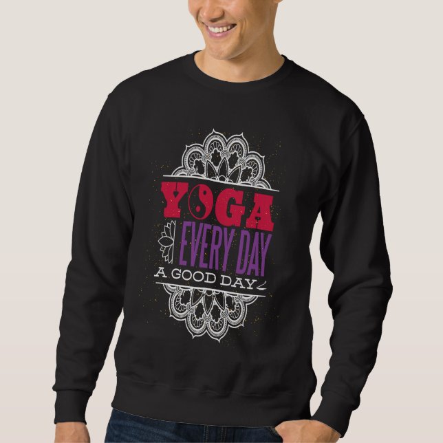 Yoga Women Workout Positive Feelings Namaste Relax Sweatshirt (Front)
