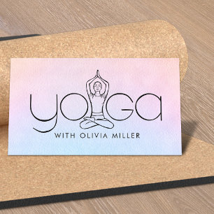 Yoga Word Art - Hand drawn illustration Business Card