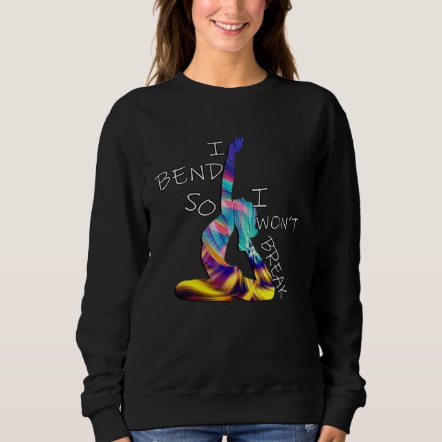 Yoga Workout Mindfulness Graphic Inspirational Sweatshirt (Front)
