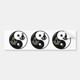 YOGA YIN YANG BUMPER STICKER