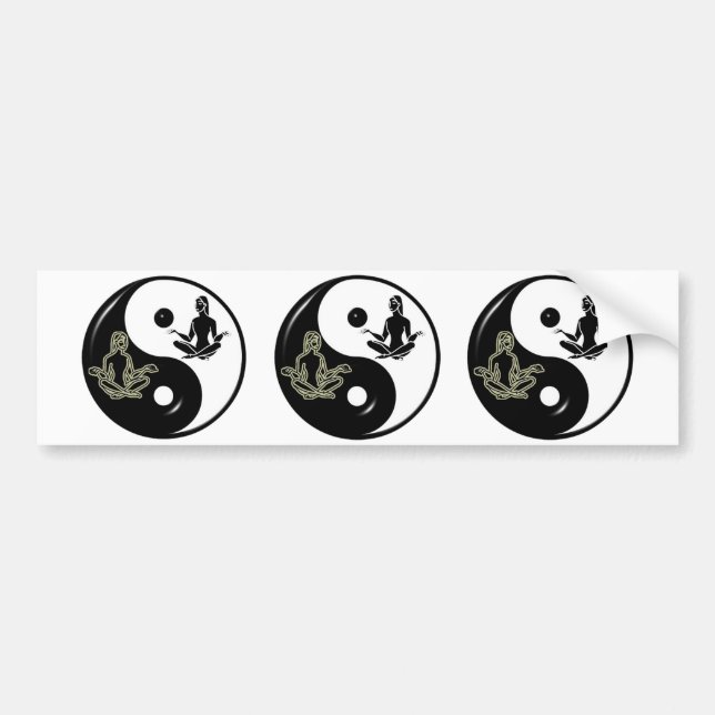 YOGA YIN YANG BUMPER STICKER (Front)