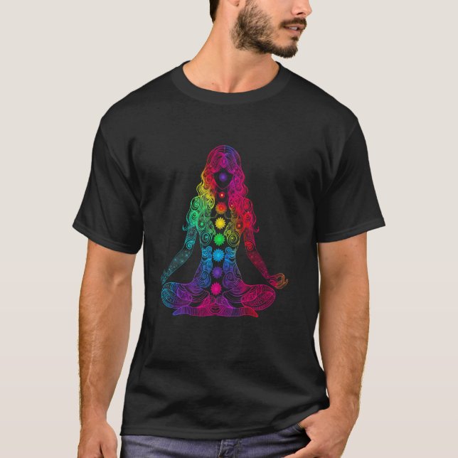 Yoga Yogi Meditation Workout Mandala Popart T-Shirt (Front)