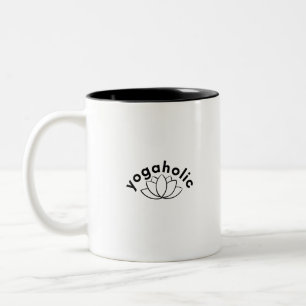 Yogaholic-Yoga-Meditation-Namaste-Fitness-Yogi-Zen Two-Tone Coffee Mug