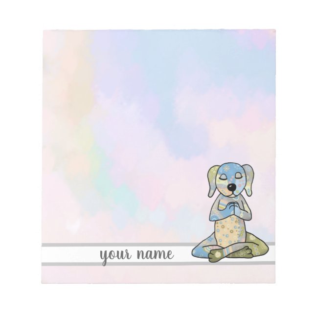 yogahund  Notizblock Notepad (Front)