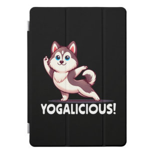 Yogalicious Cute Cartoon Husky Dog - Serene Yoga iPad Pro Cover