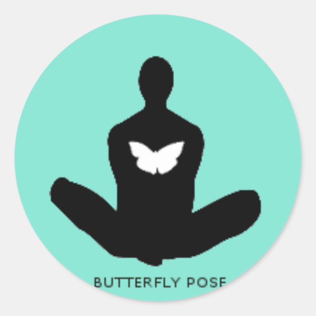 Yogamoji™ Butterfly Pose Sticker (Front)