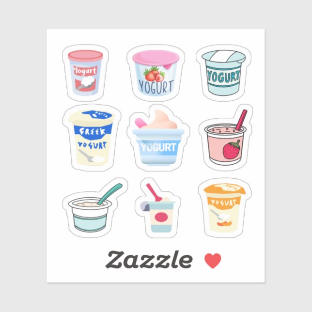 Yoghurt Stickers (Sheet)