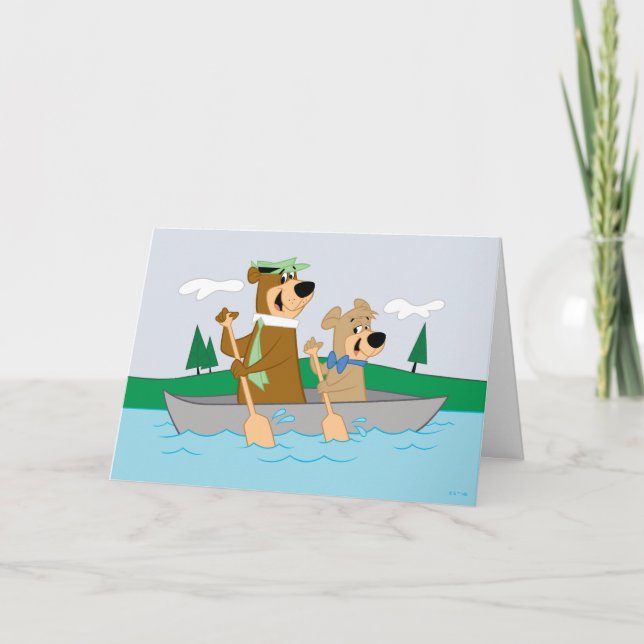Yogi Bear and Boo Boo Fun Canoe Adventure Card (Front)