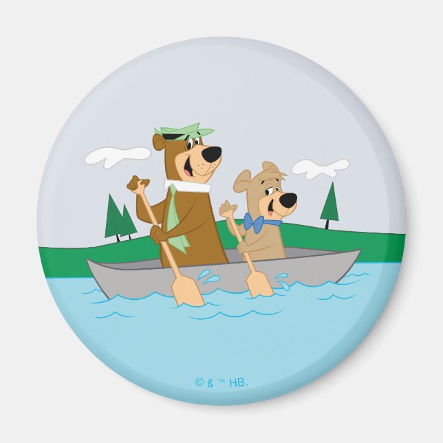 Yogi Bear and Boo Boo Fun Canoe Adventure Magnet (Front)