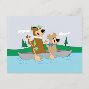 Yogi Bear and Boo Boo Fun Canoe Adventure Postcard