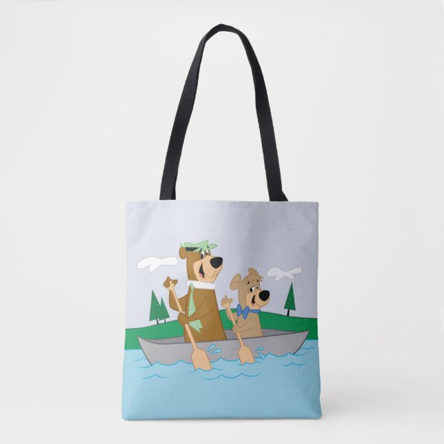 Yogi Bear and Boo Boo Fun Canoe Adventure Tote Bag (Front)