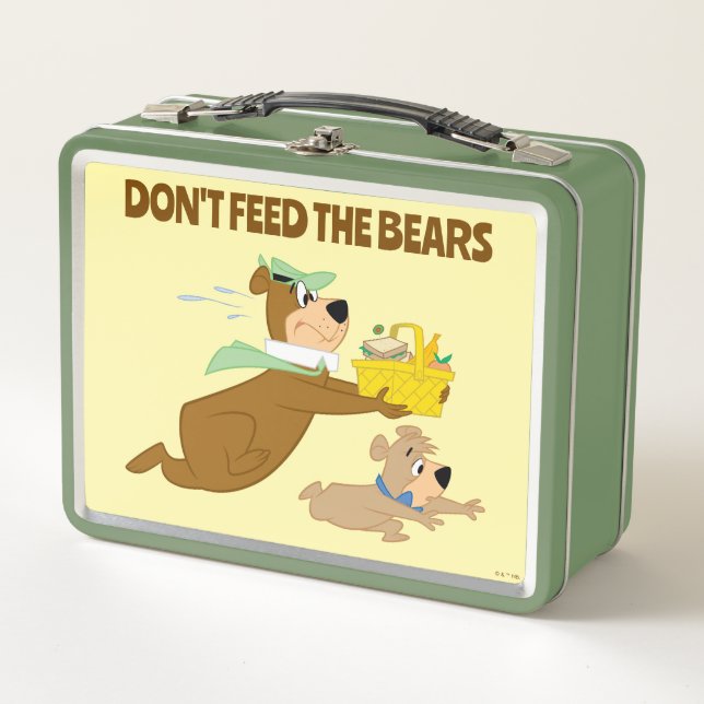 Yogi Bear and Boo-Boo Picnic Panic Metal Lunch Box (Front)