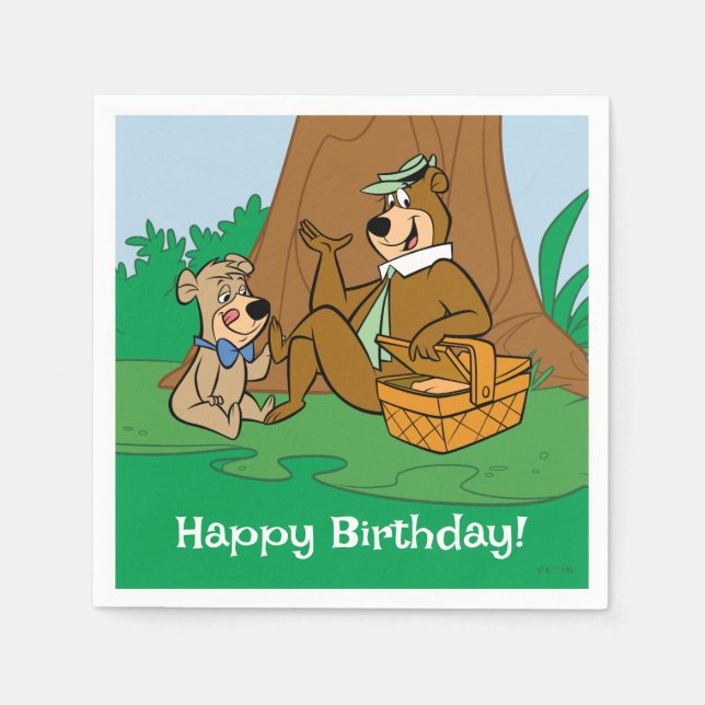 Yogi Bear and Boo-Boo Picnic Snack Napkin (Front)
