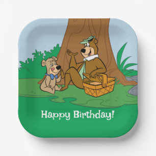 Yogi Bear and Boo-Boo Picnic Snack Paper Plate