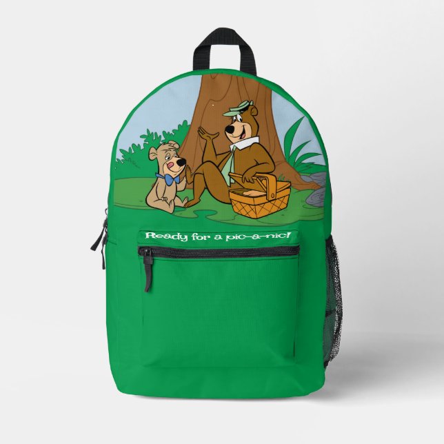 Yogi Bear and Boo-Boo Picnic Snack Printed Backpack (Front)