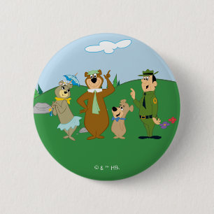 Yogi Bear and Friends Classic Pose 6 Cm Round Badge