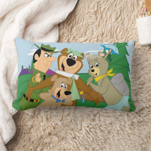 Yogi Bear and Friends Framed Forest Picture Lumbar Cushion