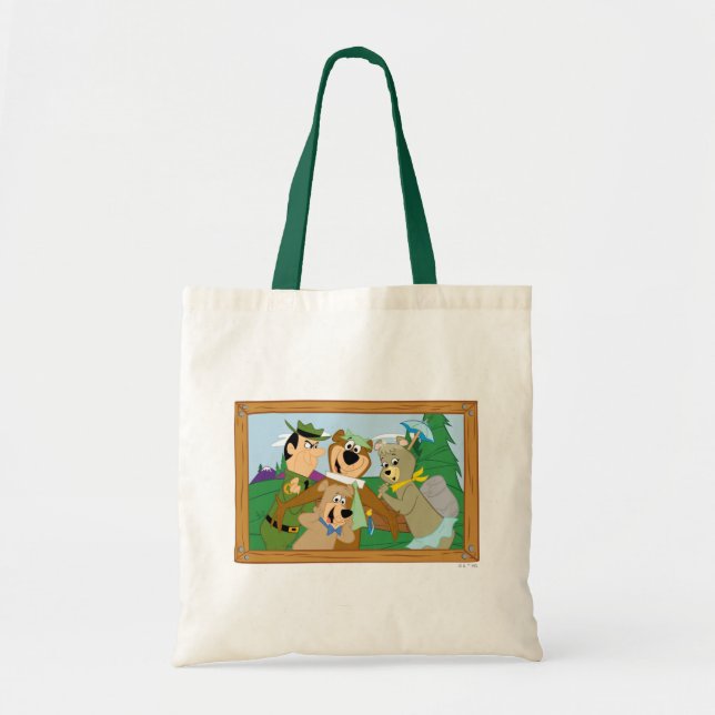 Yogi Bear and Friends Framed Forest Picture Tote Bag (Front)