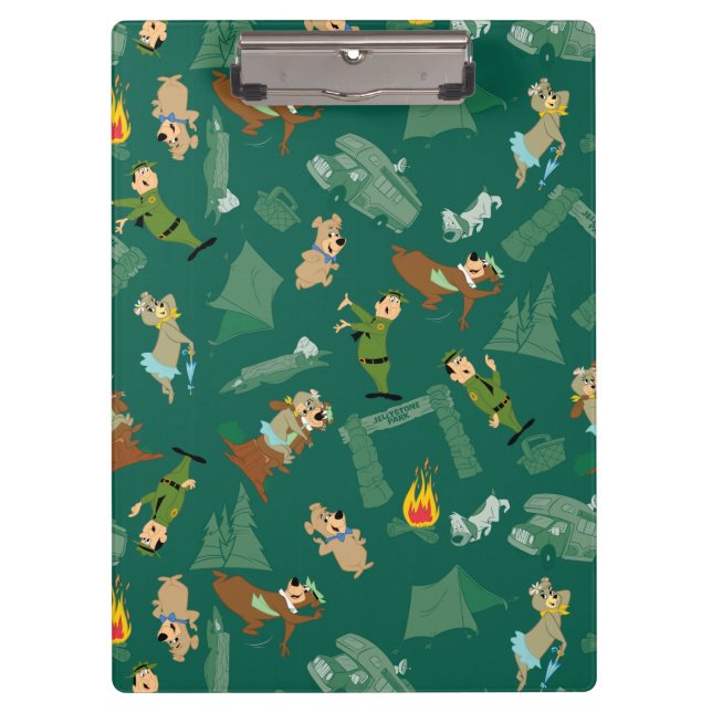 Yogi Bear and Friends Jellystone Park Camp Pattern Clipboard (Front)