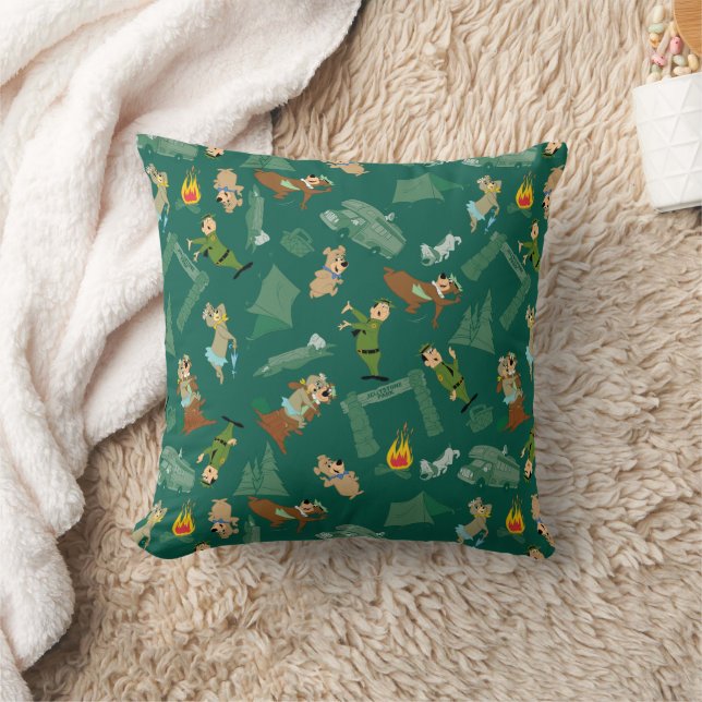 Yogi Bear and Friends Jellystone Park Camp Pattern Cushion (Blanket)