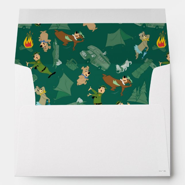 Yogi Bear and Friends Jellystone Park Camp Pattern Envelope (Back (Bottom))