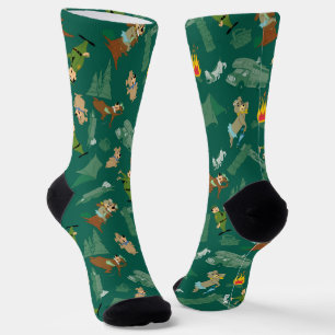 Yogi Bear and Friends Jellystone Park Camp Pattern Socks