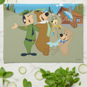 Yogi Bear and Friends Warm Welcome Tea Towel