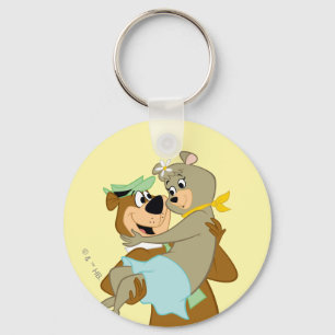 Yogi Bear Carrying Cindy Bear Key Ring