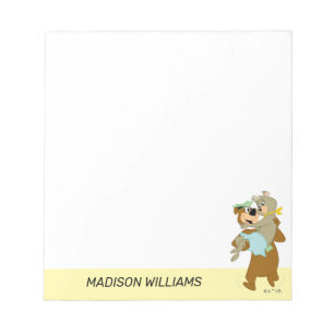 Yogi Bear Carrying Cindy Bear Notepad