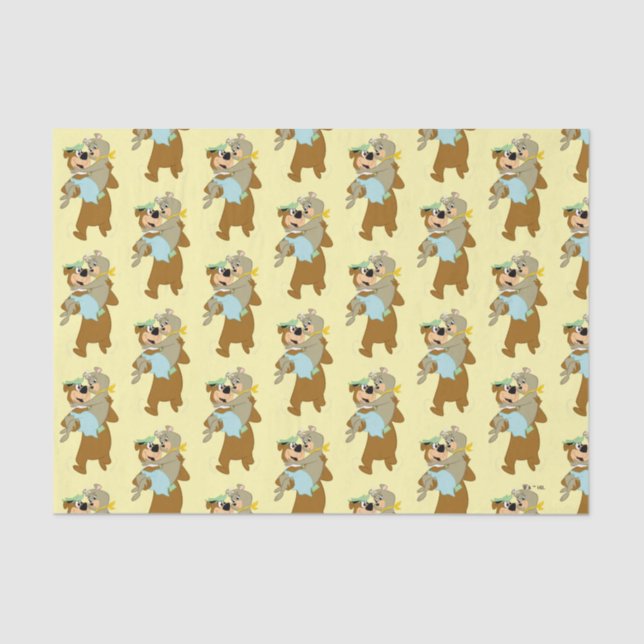 Yogi Bear Carrying Cindy Bear Tissue Paper (Front)