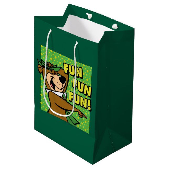 Yogi Bear Fun Fun Fun Medium Gift Bag (Front Angled)