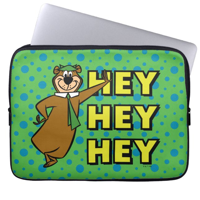 Yogi Bear Hey Hey Hey Laptop Sleeve (Front)