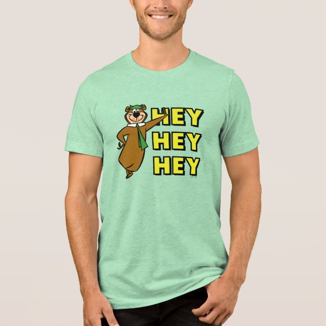 Yogi Bear Hey Hey Hey Tri-Blend Shirt (Front)