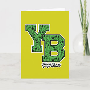 Yogi Bear Patterned Varsity Letters Card