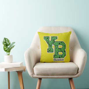 Yogi Bear Patterned Varsity Letters Cushion