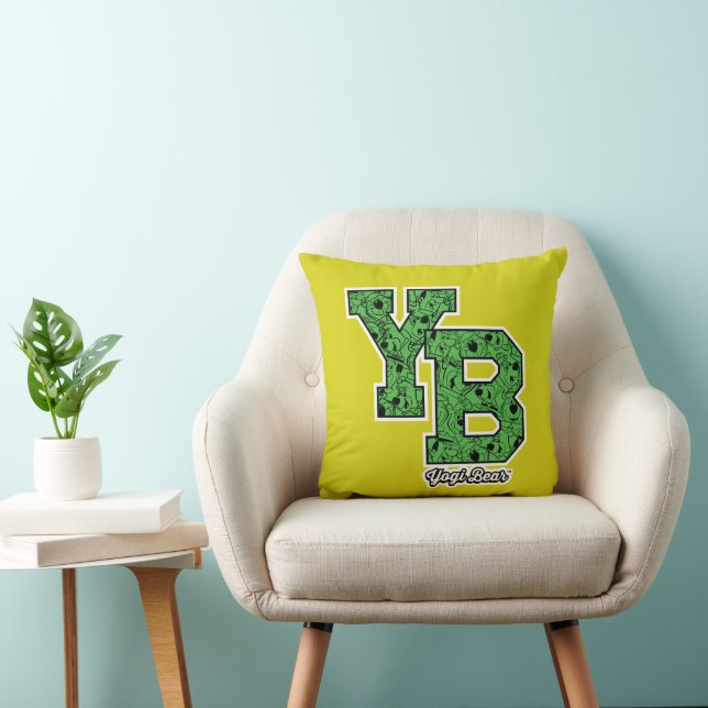 Yogi Bear Patterned Varsity Letters Cushion (Chair)