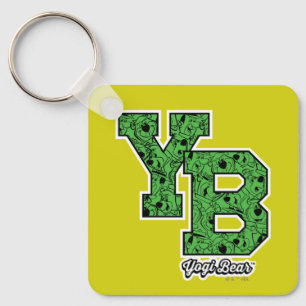 Yogi Bear Patterned Varsity Letters Key Ring