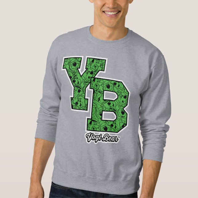 Yogi Bear Patterned Varsity Letters Sweatshirt (Front)