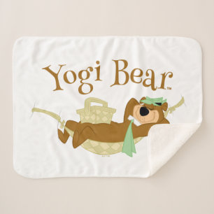 Yogi Bear Picnic Hammock Nap Time Sherpa Blanket