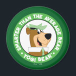 Yogi Bear Smiling Portrait Magnet<br><div class="desc">Celebrate the classic charm of Yogi Bear with this vibrant portrait-style artwork! Featuring Yogi Bear in his signature green hat and tie, framed within a bold circular design, this illustration captures the fun-loving spirit of Jellystone Park’s most mischievous resident. With its retro animation style and timeless appeal, this design is...</div>