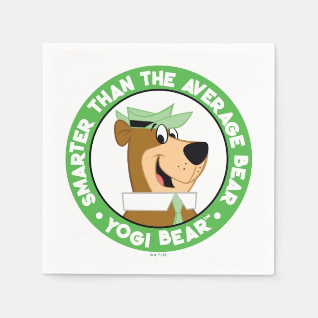 Yogi Bear Smiling Portrait Napkin (Front)