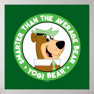 Yogi Bear Smiling Portrait Poster