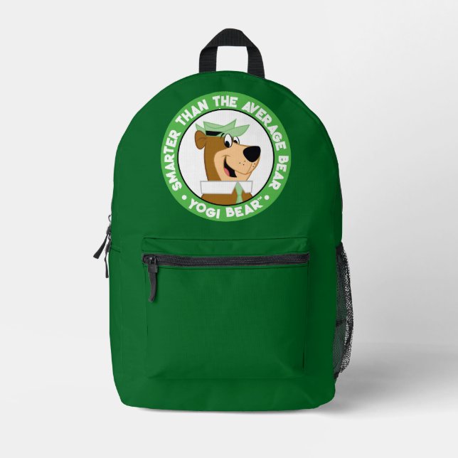 Yogi Bear Smiling Portrait Printed Backpack (Front)