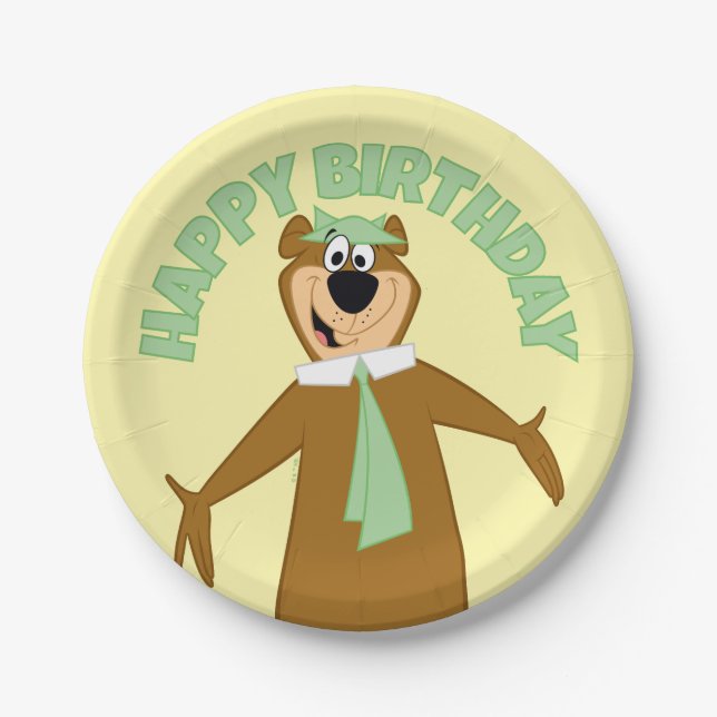 Yogi Bear Welcome Paper Plate (Front)