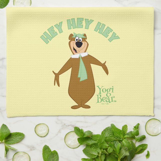 Yogi Bear Welcome Tea Towel (Folded)