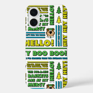 Yogi Bear's Picnic Quotes & Fun Phrases Pattern iPhone 16 Case