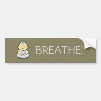 Yogi "Breathe" bumper sticker